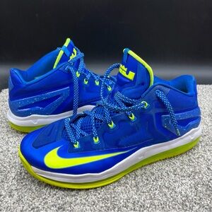 Nike Max LeBron 11 Low Sprite Men’s Size 11.5 Basketball Shoes Blue Green